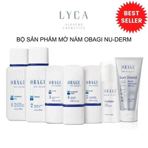 [OBAGI-NUDERM] Trọn bộ Obagi Nuderm trị nám tàn nhang 5 món