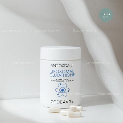 [CODE AGE] Bộ đôi Codeage dưỡng sáng da, chống oxy hóa Liposomal glutathione + Liposomal vitamin C