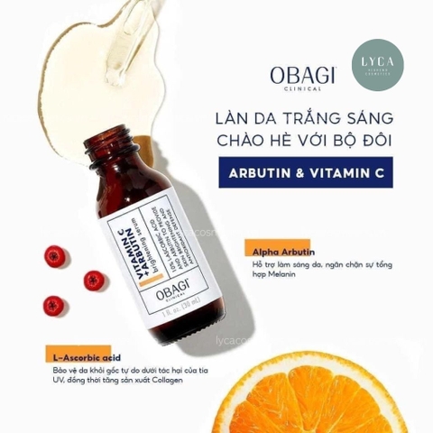 [OBAGI] Serum Obagi Tinh Chất Dưỡng Trắng Da Obagi Clinical Vitamin C + Arbutin Brightening Serum 30ml