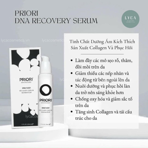 [PRIORI] Bộ Sản Phẩm Sữa Rửa Mặt, Kem, Serum Phục Hồi, Dưỡng Ẩm, Trẻ Hóa Da Priori