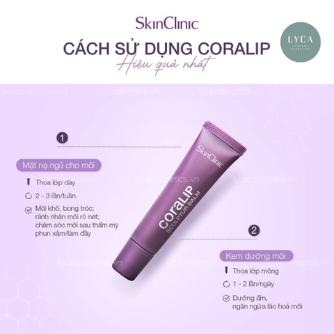 [SKINCLINIC] Kem Dưỡng Môi Ẩm Mượt, Căng Mọng SkinClinic Coralip Sculptur Balm 15ml