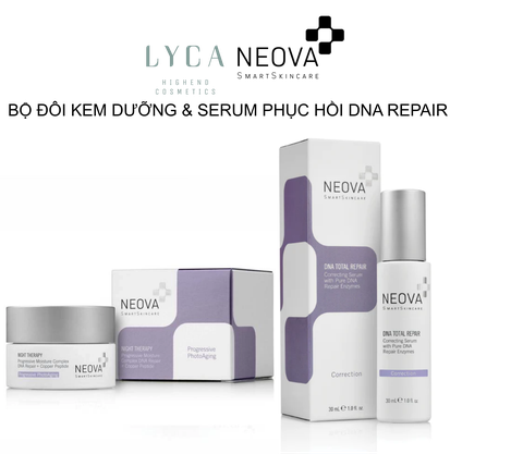 [NEOVA] Serum phục hồi chống lão hóa DNA Total Repair & Kem dưỡng da ban đêm Night Therapy