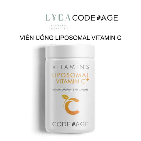 [CODE AGE] Bộ đôi Codeage dưỡng sáng da, chống oxy hóa Liposomal glutathione + Liposomal vitamin C