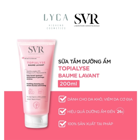 [SVR] Sữa tắm dưỡng ẩm và giúp làm mềm dịu da SVR TOPIALYSE BAUME LAVANT 200ml