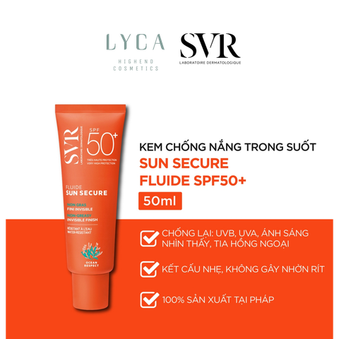 [SVR] Kem Chống Nắng SVR Sun Secure Fluide SPF 50+ 50ml dạng lỏng phù hợp mọi loại da