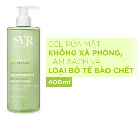 [SVR] Gel Rửa Mặt không chứa xà phòng SVR Sebiaclear Gel Moussant 200ml, 400ml