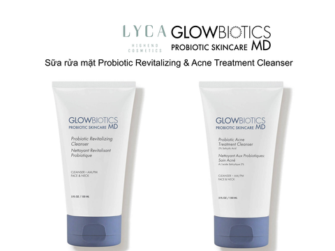 [GLOWBIOTICS] SỮA RỬA MẶT CHO MỌI LOẠI DA PROBIOTIC REVITALIZING & SỮA RỬA MẶT CHO DA DẦU MỤN PROBIOTIC ACNE TREATMENT (150ml)