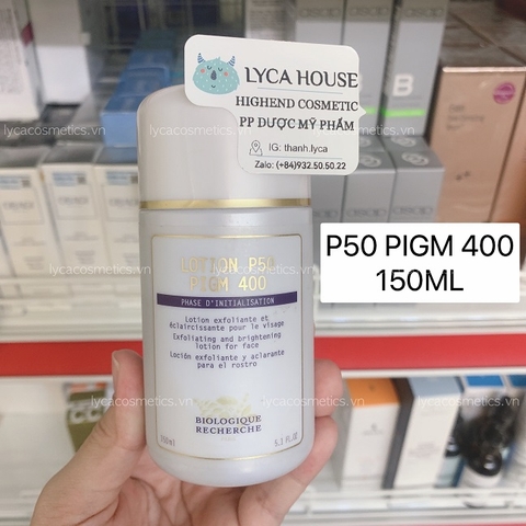 Lotion P50 BIOLOGIQUE RECHERCHE (P50T, P50W, P50V, P50 PIGM 400)