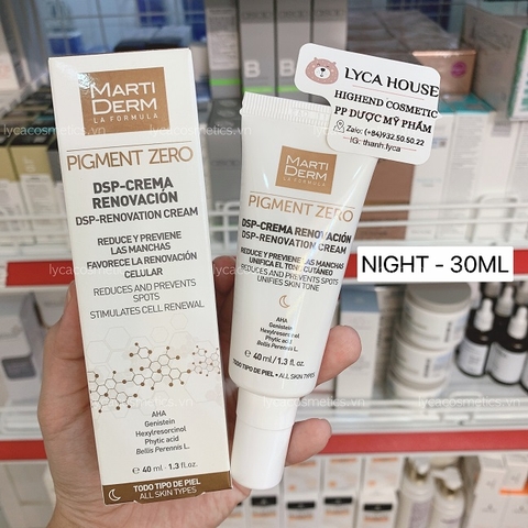 [MARTINDERM] Bộ kem dưỡng trị nám PIGMENT ZERO Ngày DSP SPF 50+ và Đêm DSP - Renovation