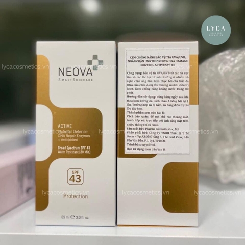 [NEOVA] Kem Chống Nắng Neova Active Broad Spectrum SPF43 89ml