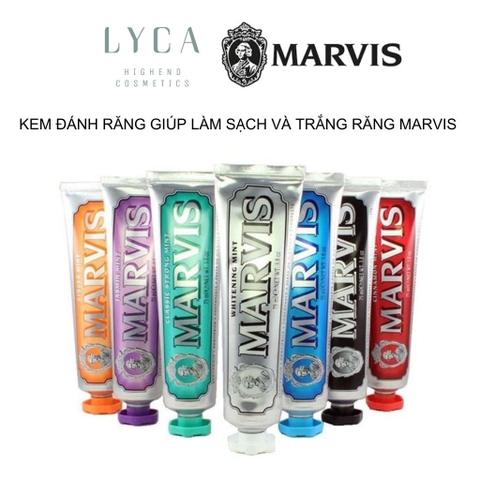 [MARVIS] Kem Đánh Răng Marvis Giúp Làm Sạch, Trắng Răng, Thơm Miệng, Mùi Thơm Thượng Lưu