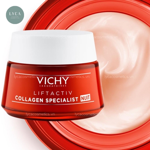 [VICHY] Kem Dưỡng Hỗ Trợ Sáng Da, Mờ Thâm Nám Ban Đêm Vichy Liftactiv Collagen Specialist Night 50ml