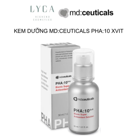 [MD:CEUTICALS] Kem Dưỡng Trẻ Hóa Da, Xóa Nhăn MD:Ceuticals PHA:10xvit Bionic Super Antioxidant Solution 30ML