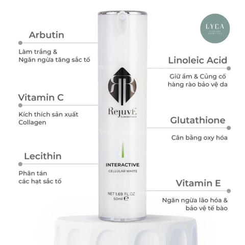 [REJUVE] Kem Dưỡng Trắng và Tái Tạo Da Rejuve Interactive Cellular White 50ml