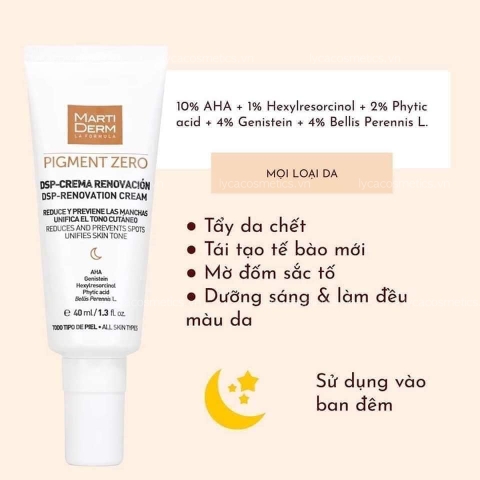 [MARTINDERM] Bộ kem dưỡng trị nám PIGMENT ZERO Ngày DSP SPF 50+ và Đêm DSP - Renovation