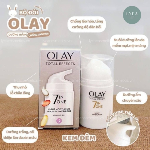 [OLAY] Set Kem Dưỡng Olay Total Effects 7 in 1 Ngày và Đêm