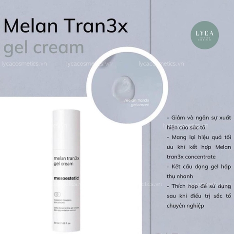 [MESOESTETIC] Kem Điều Trị Tăng Sắc Tố Da Mesoestetic Melan Tran3x Gel Cream 50ml