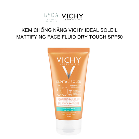 VICHY- KEM CHỐNG NẮNG VICHY IDEAL SOLEIL MATTIFYING FACE FLUID DRY TOUCH SPF50