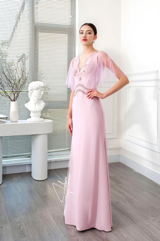 Váy dạ hội cổ thuyền cách điệu trẻ trung