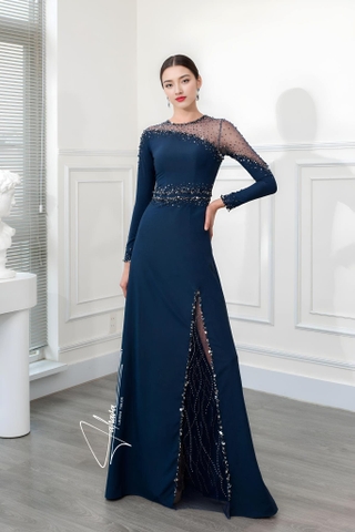 Mẫu đầm dạ hội xẻ tà hiện đại