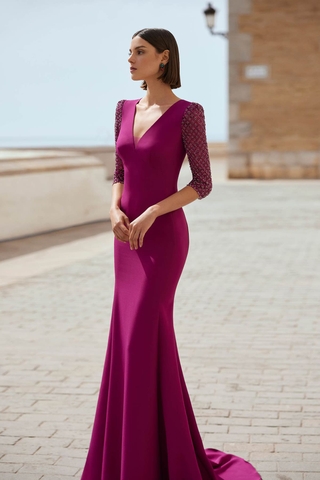 Váy dự tiệc trung niên dài sang trọng