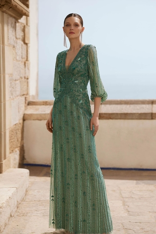 Đầm dạ hội làm sui phối ren cao cấp