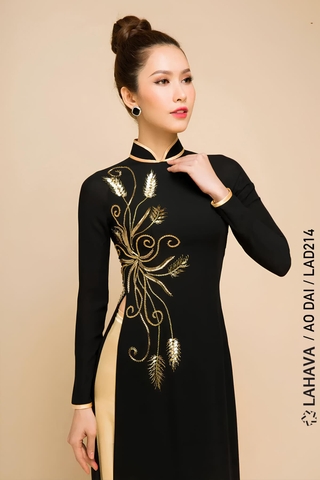 Áo dài dự tiệc kết hạt cao cấp