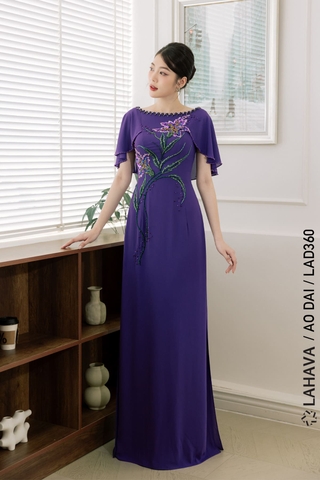 Mẫu áo dài ngồi sui cổ thuyền hiện đại