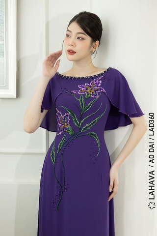 Mẫu áo dài ngồi sui cổ thuyền hiện đại