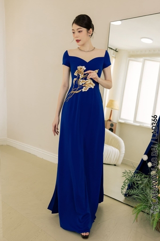 Áo dài dự tiệc đính kết cao cấp kết hợp áo choàng