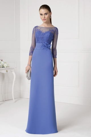 Váy dạ hội suông tay lửng sang trọng