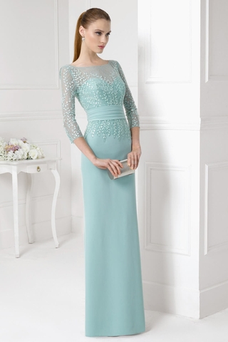 Mẫu đầm dạ hội trung niên cho người mập