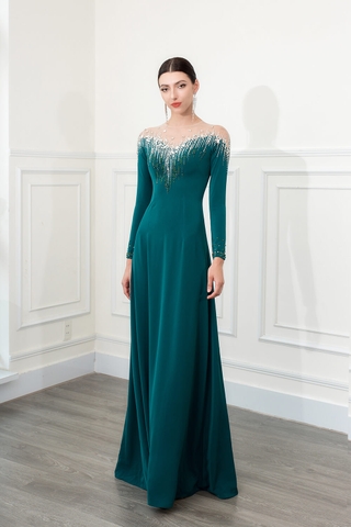 Đầm dạ hội sang trọng màu đen size L