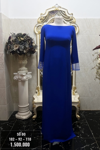 Áo dài form trơn cổ thuyển size XL