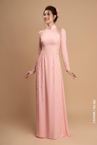 Áo dài cặp thiết kế ngọt ngào