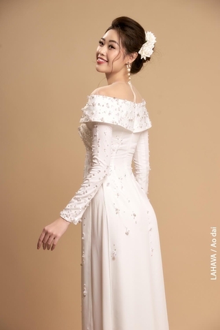 Áo dài trắng thiết kế hiện đại