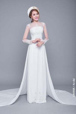 Áo dài cưới cách tân lộng lẫy