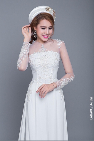 Áo dài cưới cách tân lộng lẫy