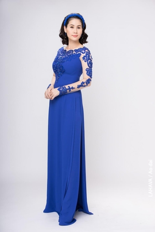 Áo dài dự tiệc cổ thuyền sang trọng