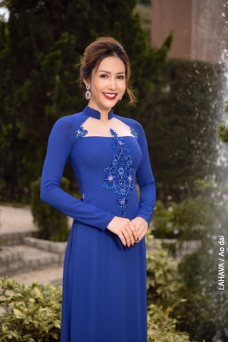 Áo dài cách tân kết hạt cao cấp