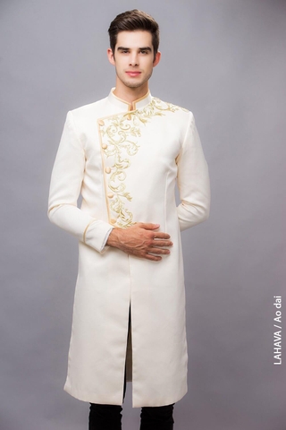 Áo dài nam thanh lịch kết ren ấn tượng - sale