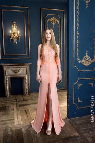 Váy dạ hội tay lửng xẻ tà quyến rũ