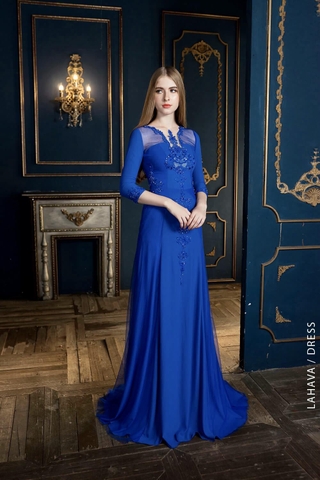 Váy dạ hội dáng A kết ren cao cấp