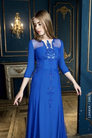 Váy dạ hội dáng A kết ren cao cấp