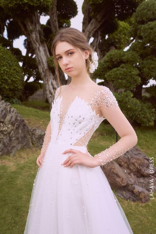 Váy cưới công chúa đính kết ấn tượng