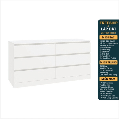 MOLTENI, Tủ lưu trữ đồ 3 tầng 6 ngăn kéo DRA_002, 160x48x78cm