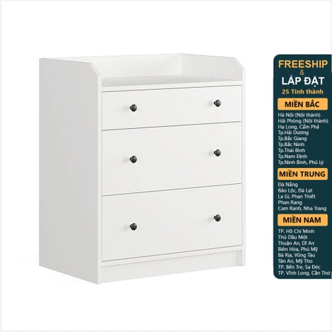 BAHIA, Tủ lưu trữ đa năng 3 ngăn kéo DRA_017, 70x46x84cm