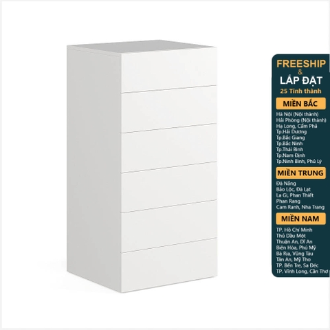 NOVA, Tủ đựng đồ lưu trữ 6 ngăn kéo size nhỏ DRA_036, 54x48x108cm