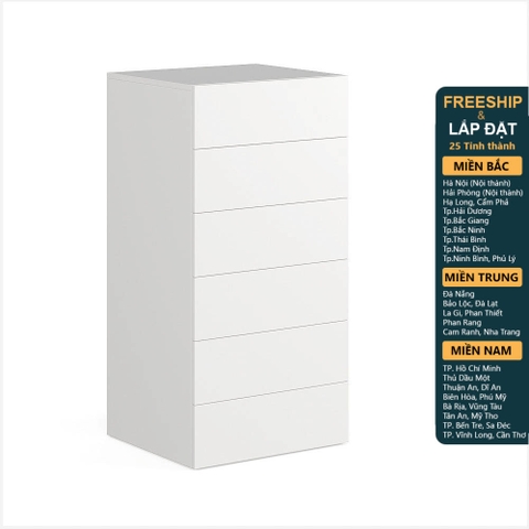 NOVA, Tủ đựng đồ lưu trữ 6 ngăn kéo size lớn DRA_074, 80x48x108cm