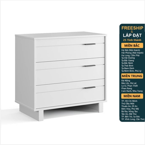 FYNN, Tủ lưu trữ 3 tầng phong cách Bắc Âu DRA_162, 84x46x80cm